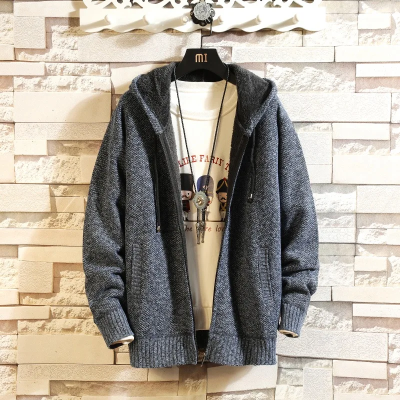 Мужской вязаный свитер на молнии|Кардиганы| |