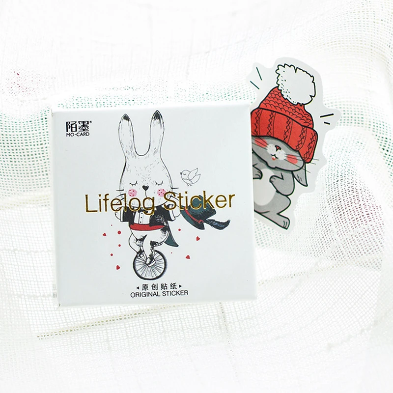 Креативные ПВХ наклейки много милых кроликов Hello rabbit фотоальбом декоративная