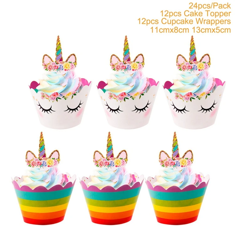 Cake Topper QIFU Pin The Horn On The Unicorn Вечерние игры для детей на день рождения вечерние принадлежности для игры в Единорог вечерние украшения в виде единорога - Цвет: Cake Topper