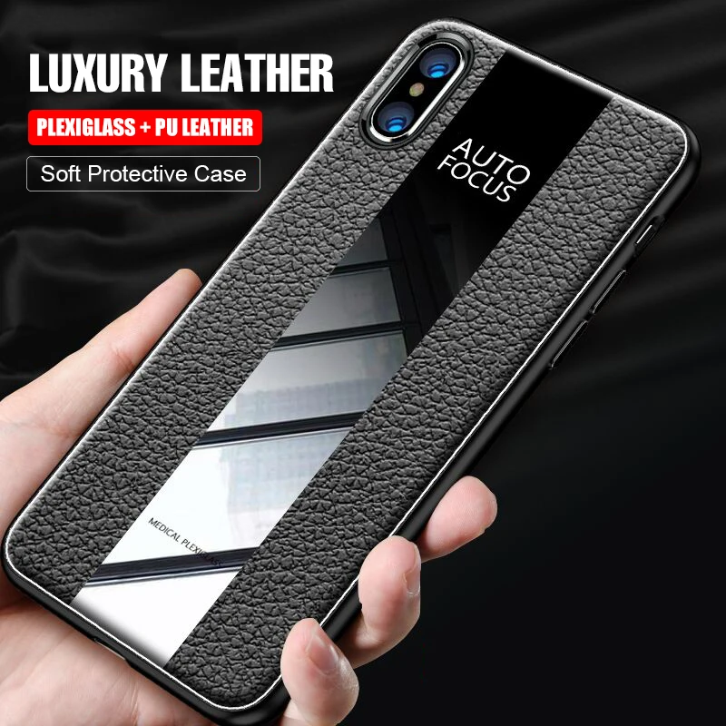 Кожаный силиконовый мягкий чехол для Iphone X XS MAX XR 6 7 8 plus Роскошный i phone S R 6plus 7plus