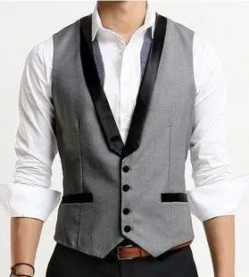 2017 серые мужские жилеты на заказ приталенный Свадебный костюм для выпускного
