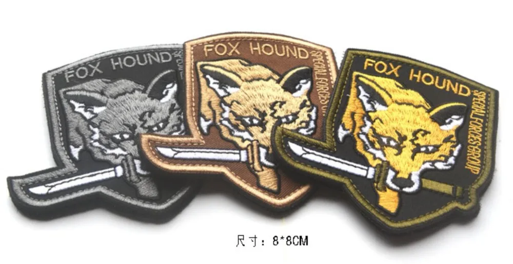 20 шт. черная металлическая шестерня твердая MGS FOX HOUND специальная сила вышивка