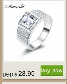 AINUOSHI модные мужские Оригинальные 925 пробы серебряные кольца с Sona Promise крутые вечерние ювелирные изделия красивый подарок на день рождения