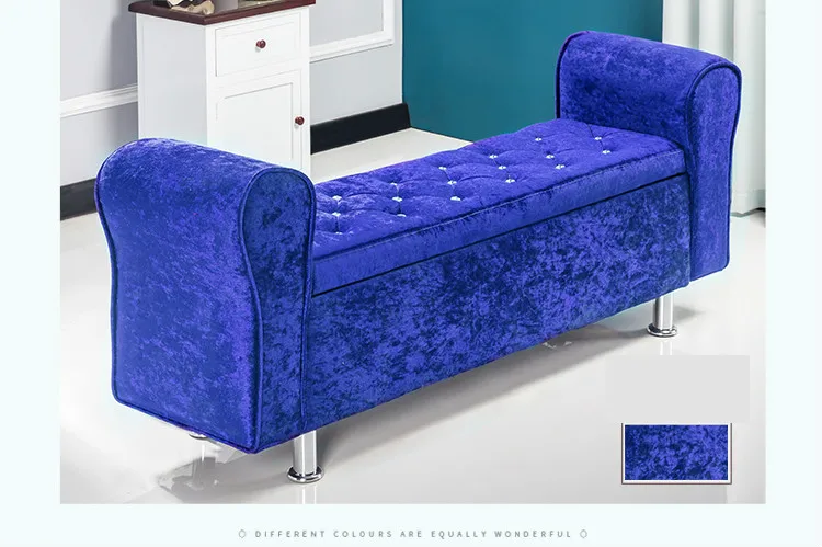 Multifunctional Storage Stool Chair Bedroom Bed End Stool Storage Bench Fabric Shoe Bench Household Sofa Bench Pouf Taburete