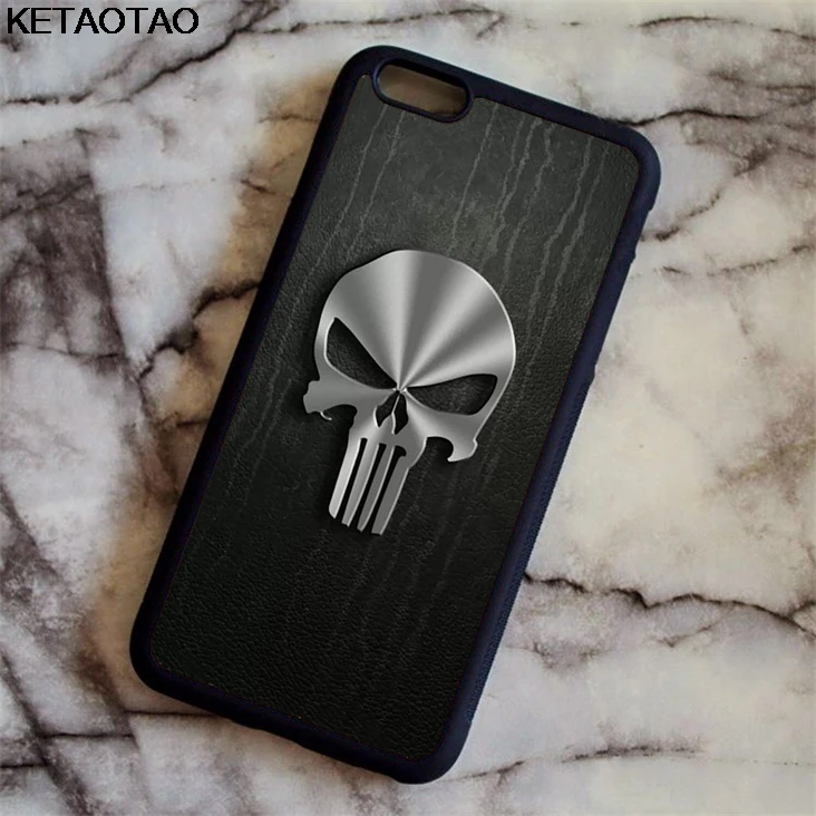 KETAOTAO Каратель Череп Логотип телефонные чехлы для iPhone 4S 5C 5S 6 6S 7 8 Plus X Samsung NOTE чехол