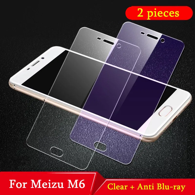 Meizu M6 закаленное стекло Meilan 6 MEIZU M 6 5," дюймовый экран протектор 9H 2.5D анти-Blu-Ray стекло защитная пленка - Цвет: HD and Anti Blu-ray