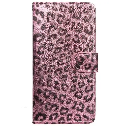 Rose Gold Кожаный чехол для телефона с леопардовым принтом для samsung Galaxy S8 Plus, чехол-кошелек с отделениями для карт, чехлы для телефонов для samsung Galaxy S8 Plus Note 8 - Цвет: Rose Gold