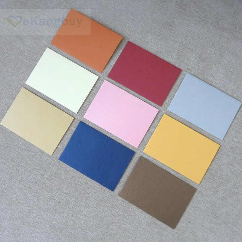 100 шт 10x7 см(3," x 2,7") мини красочный бумажный конверт членские карты Обложка для банковских карт