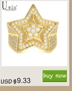 UWIN 1 ряд CZ Кольцо Полный Bling Iced Out обручальное Циркон полые Роскошные обручение модные украшения подарок