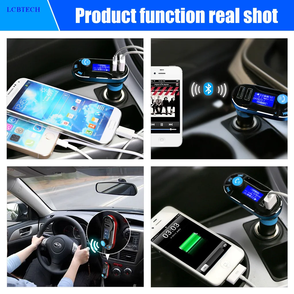 Автомобильный беспроводной Bluetooth FM передатчик автомобильный комплект громкой