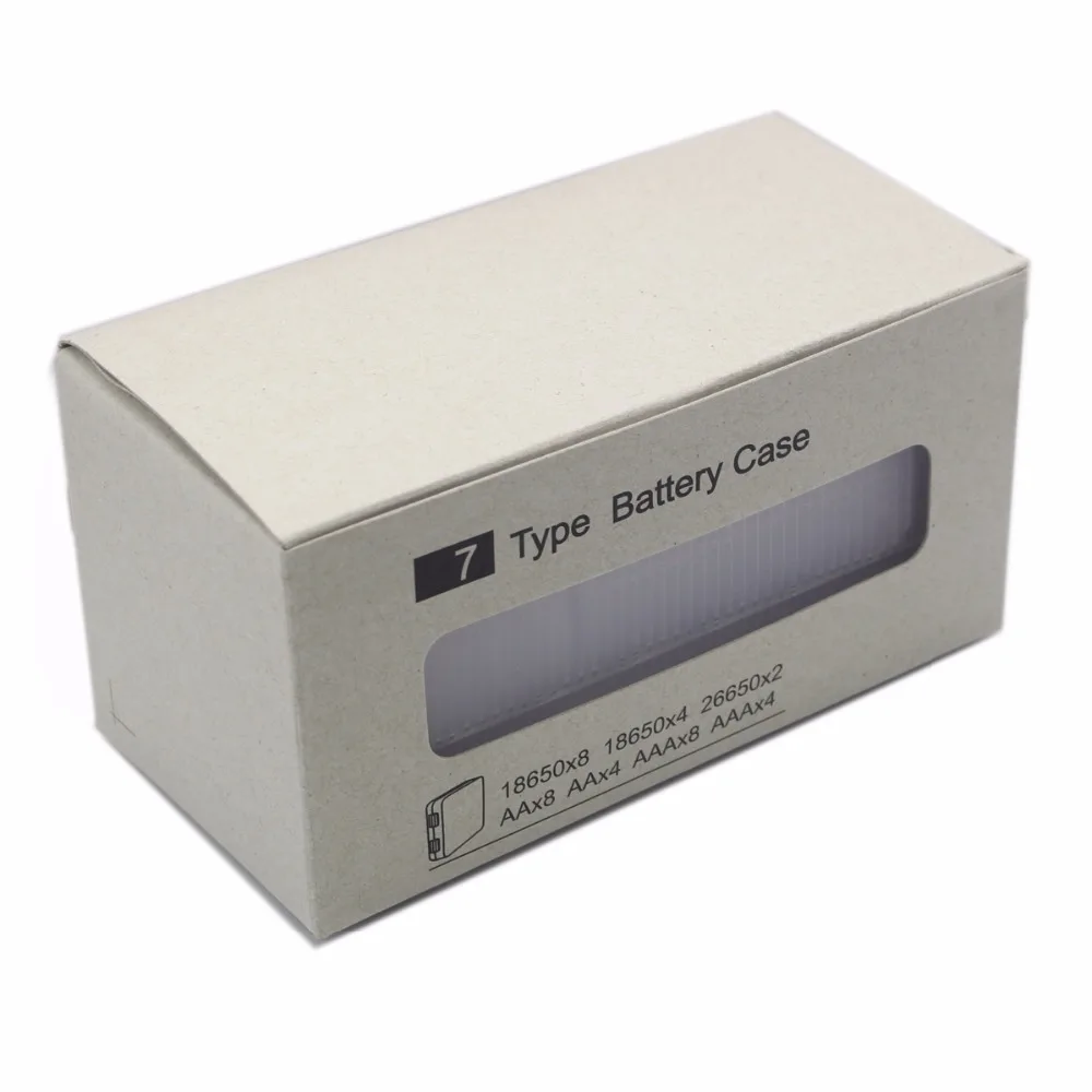 Батарея случае комплект с 7 различных хранение прозрачное жесткий Пластик