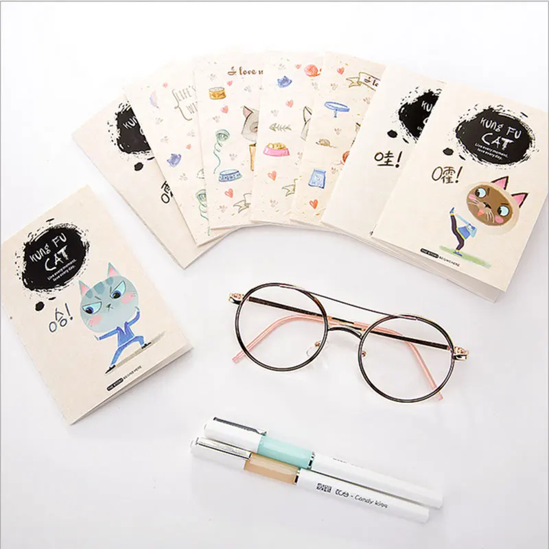 1 шт. скетчбук с милым котенком|office stationery|personal diarymaterial escolar agenda |
