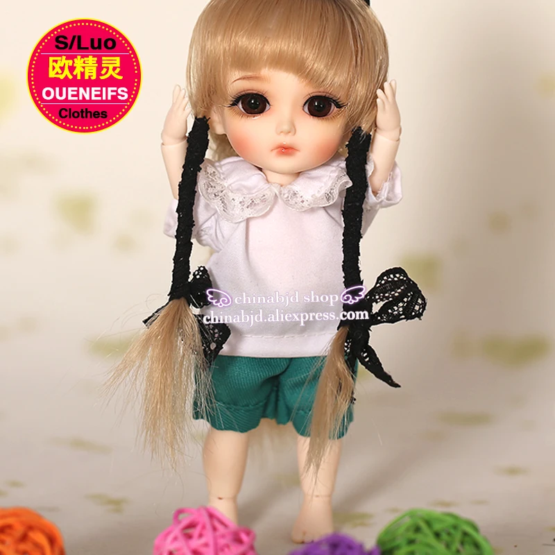 BJD/одежда 1/8 г.; белая футболка принцессы и шорты; милый и милый костюм для лати желтого цвета; YF8-12; Аксессуары для кукол