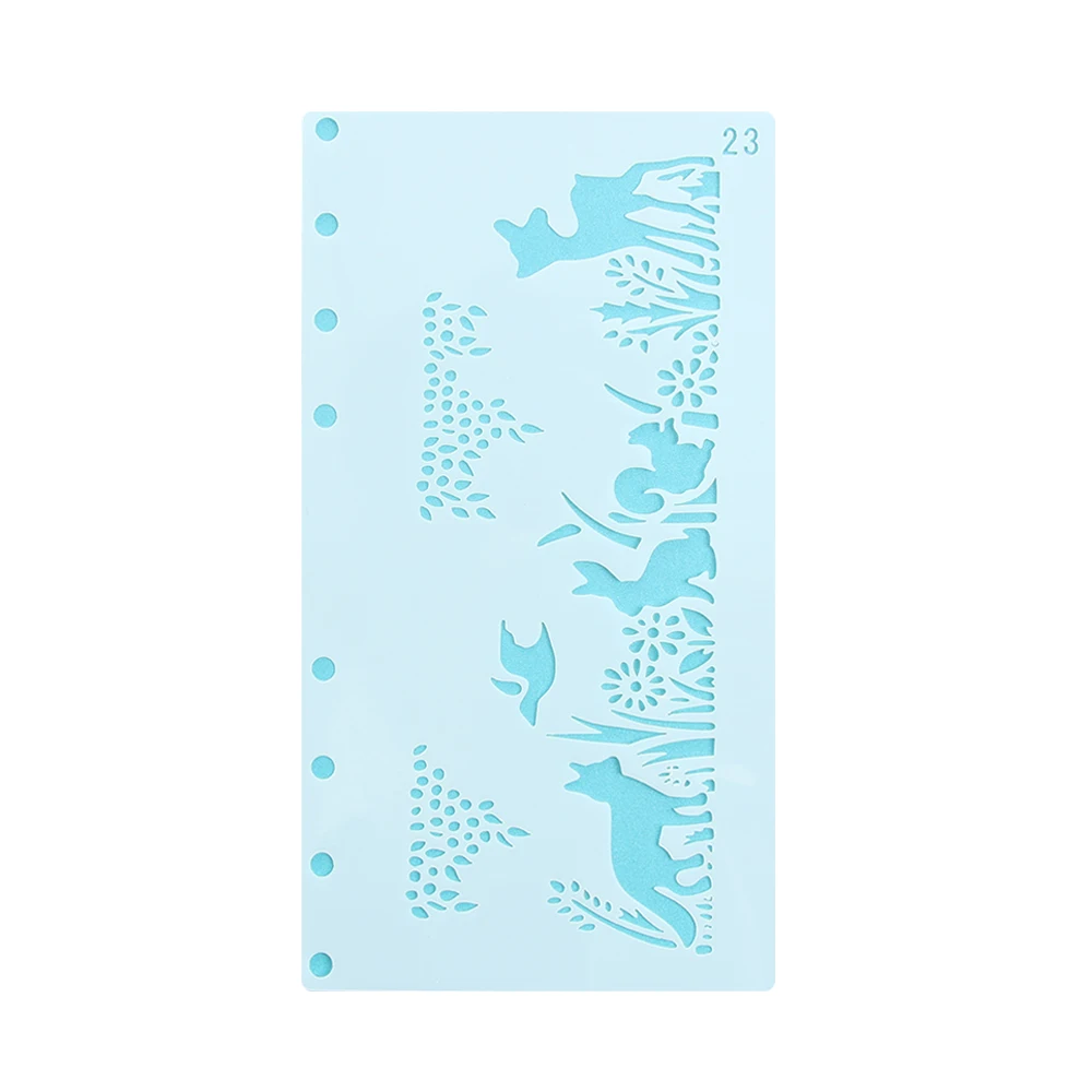 Тиснение бумажная карта животные ремесла полый Layering трафареты для настенная