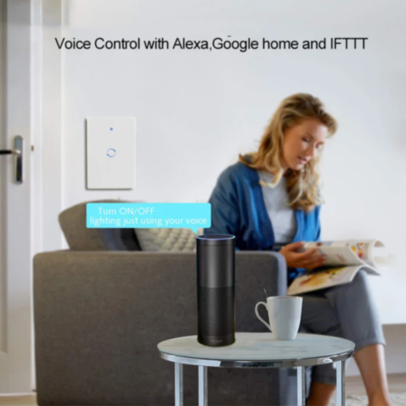 10 шт. Sonoff T1 нам 1/2/3 Smart Wi Fi настенный выключатель света/Wifi/315RF/APP пульт
