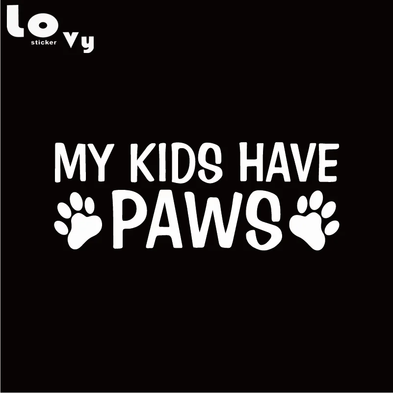 У моих детей есть лапы забавная наклейка для автомобилей собачьи виниловая на