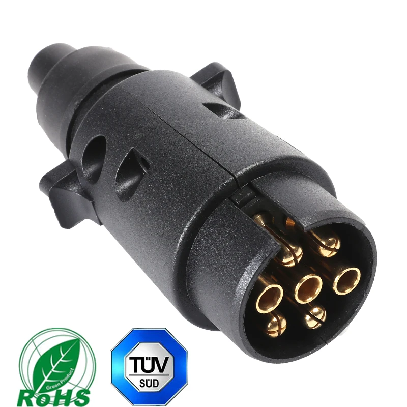 7 контактный Пластик прицеп вилка и розетка 7Pin соединители трейлера 12 V