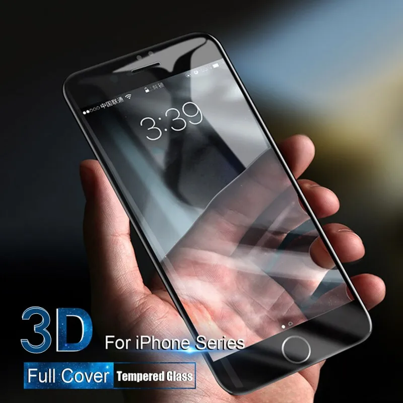 Закаленное 3d стекло с полным покрытием для iPhone 12 mini 11 Pro X XS MAX XR SE 2020 7 8 6 6s Plus