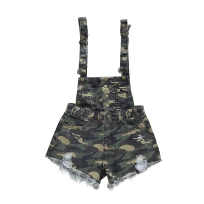 Camouflage Хит, модная женская одежда, джинсовые комбинезоны, хлопковые комбинезоны на бретелях, шорты, Свободные повседневные Комбинезоны, шорты, комбинезоны, женские комбинезоны - Цвет: Camouflage