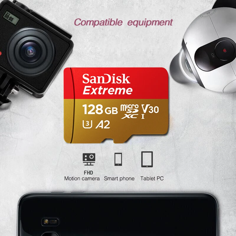Двойной Флеш накопитель SanDisk Extreme 2019New A2/A1 слот для карт памяти 400G 256G 128 ГБ 64 32G до 100