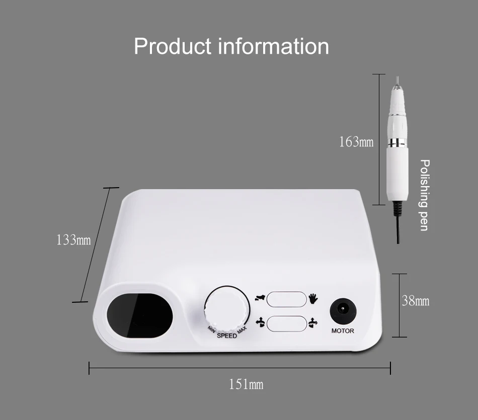 Электрический сверлильный станок для ногтей полировщик с ЖК дисплеем маникюрные