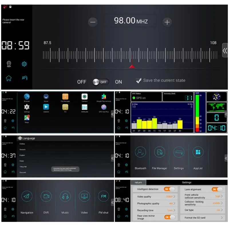 7 дюймовый сенсорный экран Android 4 Автомобильная камера стерео рекордер плеер