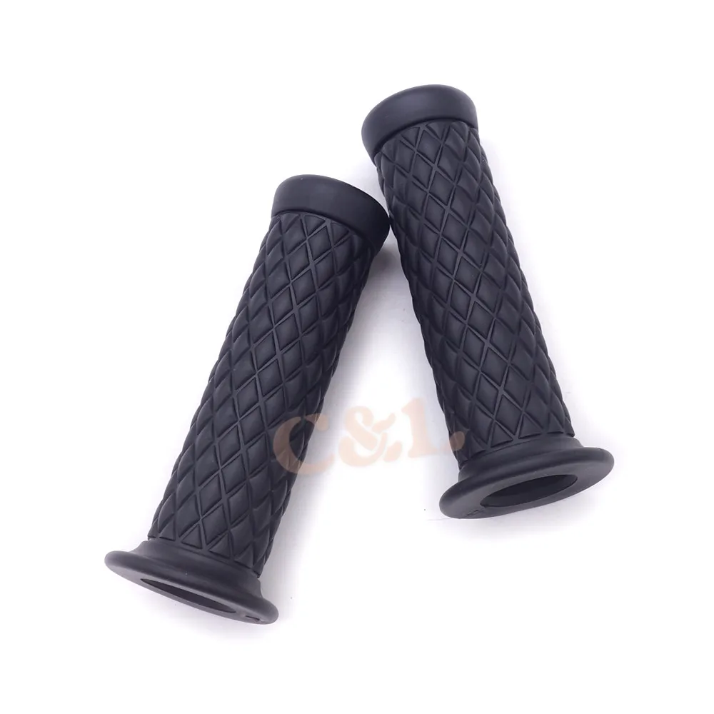 Винтажный резиновый руль 7/8 дюйма для мотоцикла ручка DEUS Triumph Honda Suzuki Yamaha Kawasaki CG125