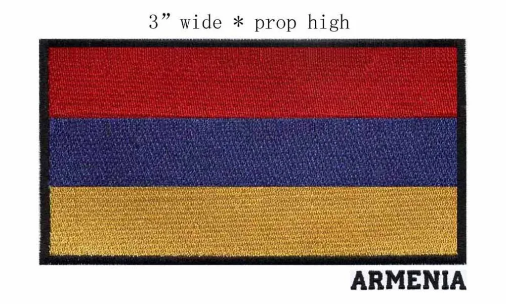 Нашивка в виде флага с вышивкой 3 дюйма полоску красного синего и золотого