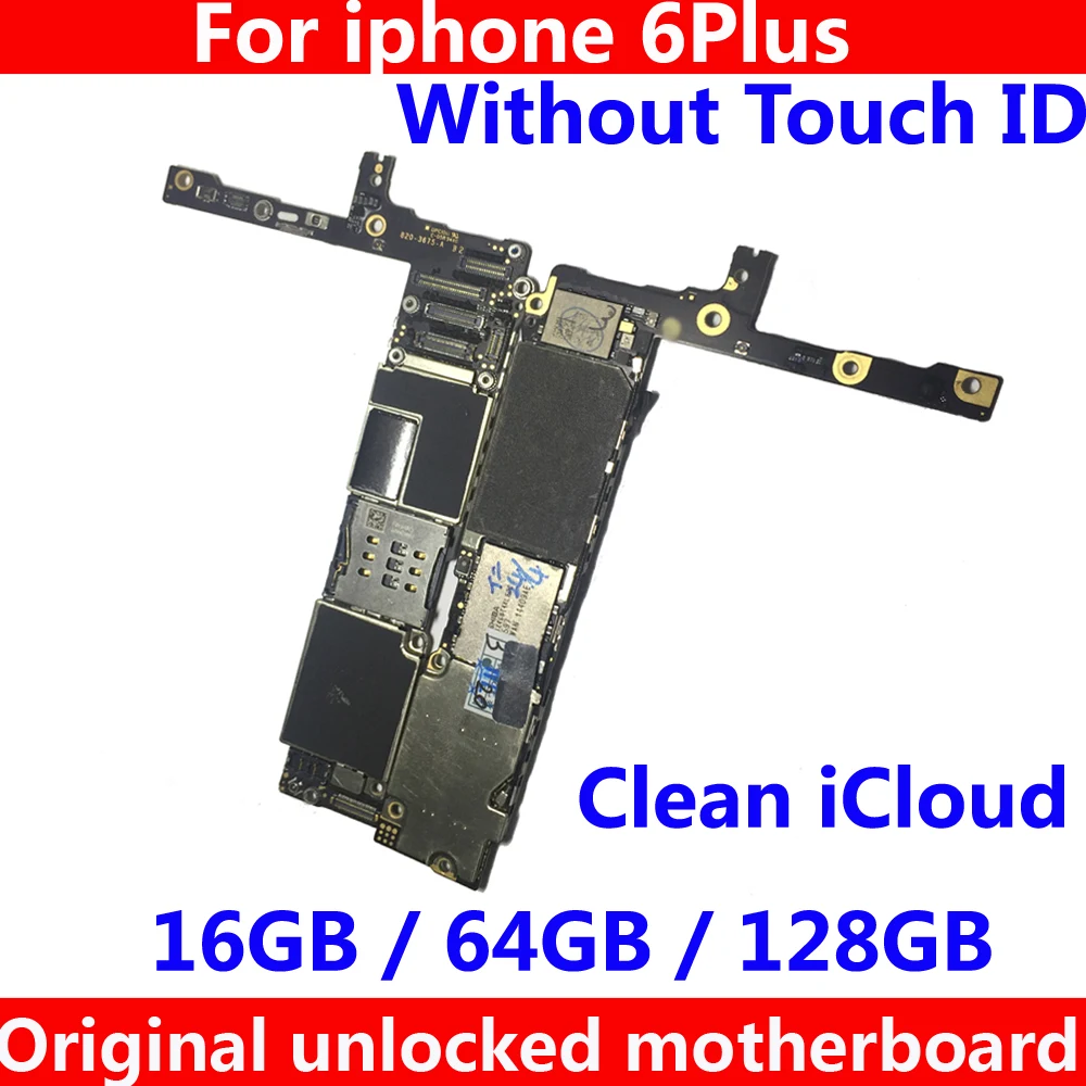 Материнская плата Clean iCloud для iphone 6 Plus без touch ID 16 Гб 64 128 ГБ оригинальная