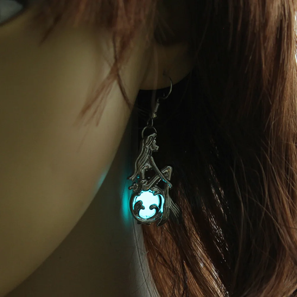 Креативные женские украшения вечерние светящиеся полые подвеска в виде русалки