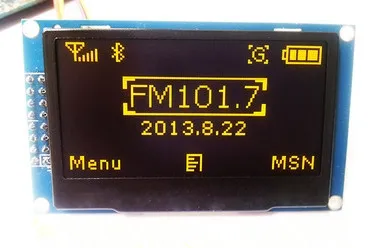 Модуль OLED дисплея 128x64 2 42 дюйма желтый зеленый синий 8bit 6800/8080 4 SPI последовательный