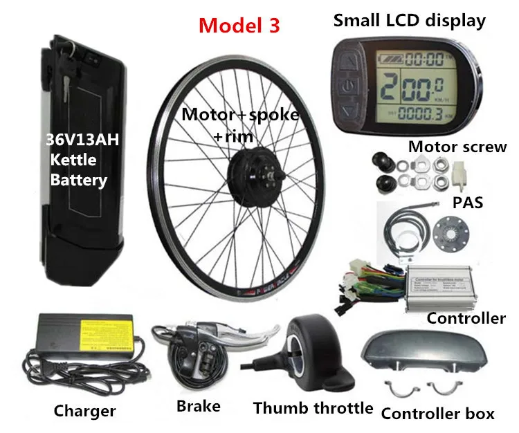 Model 3 350w Новое поступление литиевых Батарея E-велосипед conversion kit дешевые цены педаль помочь Электрический велосипед conversion kit - Цвет: Model 3 350w
