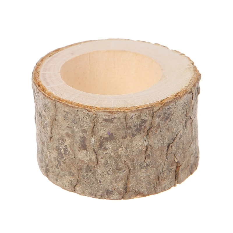 Smooth Wood Napkin Ring Fabrics Holder Rustic For Wedding Party Table Decor Gift | Дом и сад