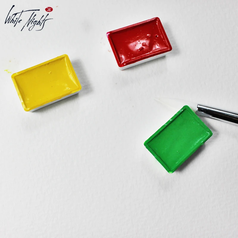Краска гуашная белая однотонная для рисования на водной основе|watercolor pigment|solid