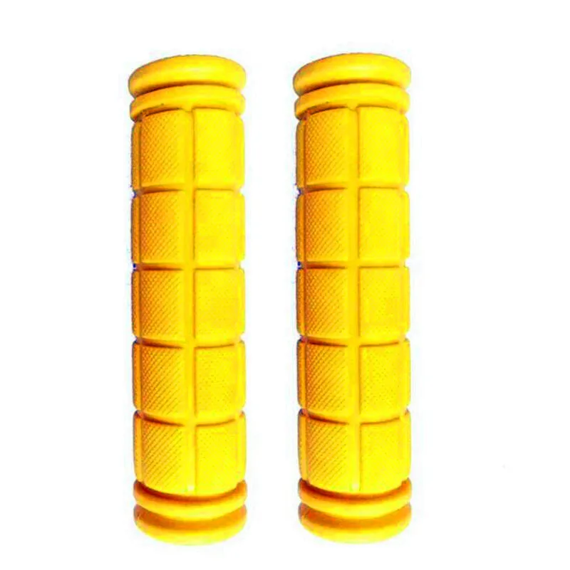 Yellow Мягкие резиновые велосипедные рукоятки, противоскользящие велосипедные ручки, MTB дорожный горный велосипед, руль, рукоятка, велосипедные аксессуары - Цвет: Yellow