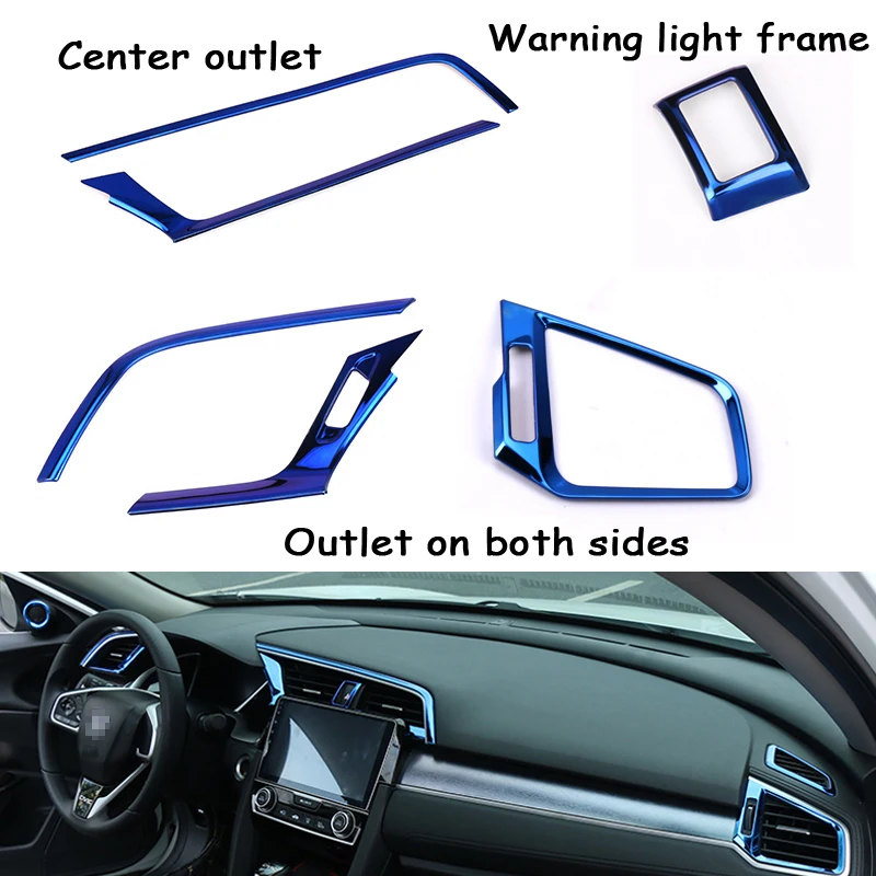 Стикеры OVERE для стайлинга автомобиля Honda Civic 2018 2019 2016 2017 10 аксессуары рамка