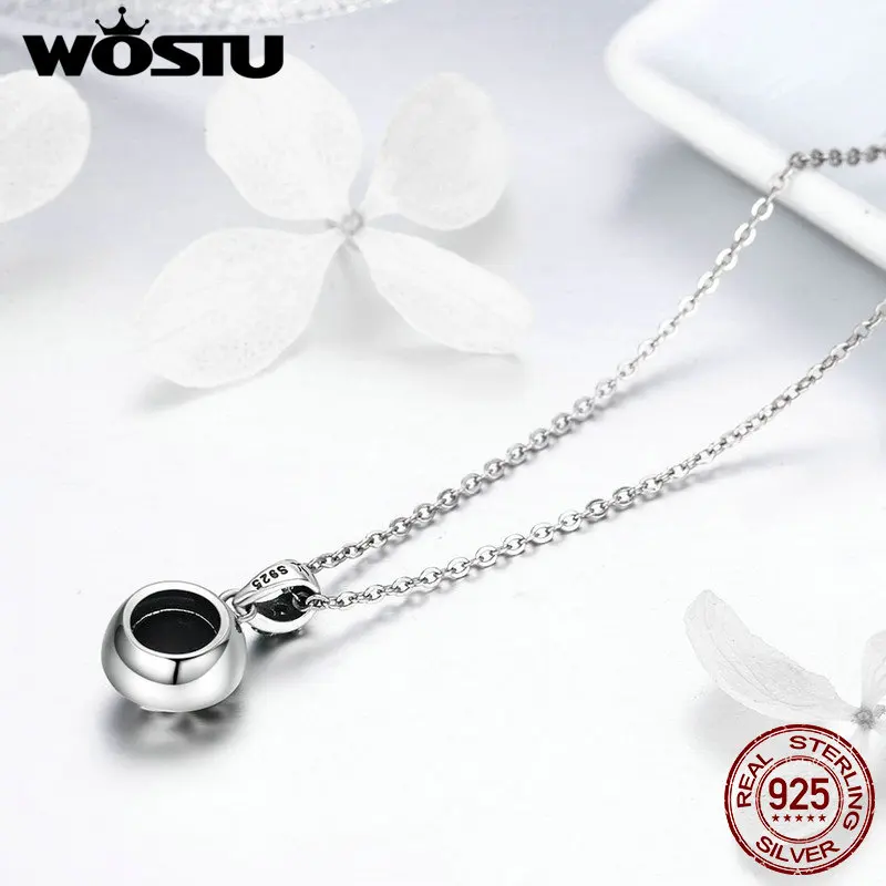 WOSTU хит продаж серебро 925 пробы Зеленый Кристалл дерево жизни листья дерева