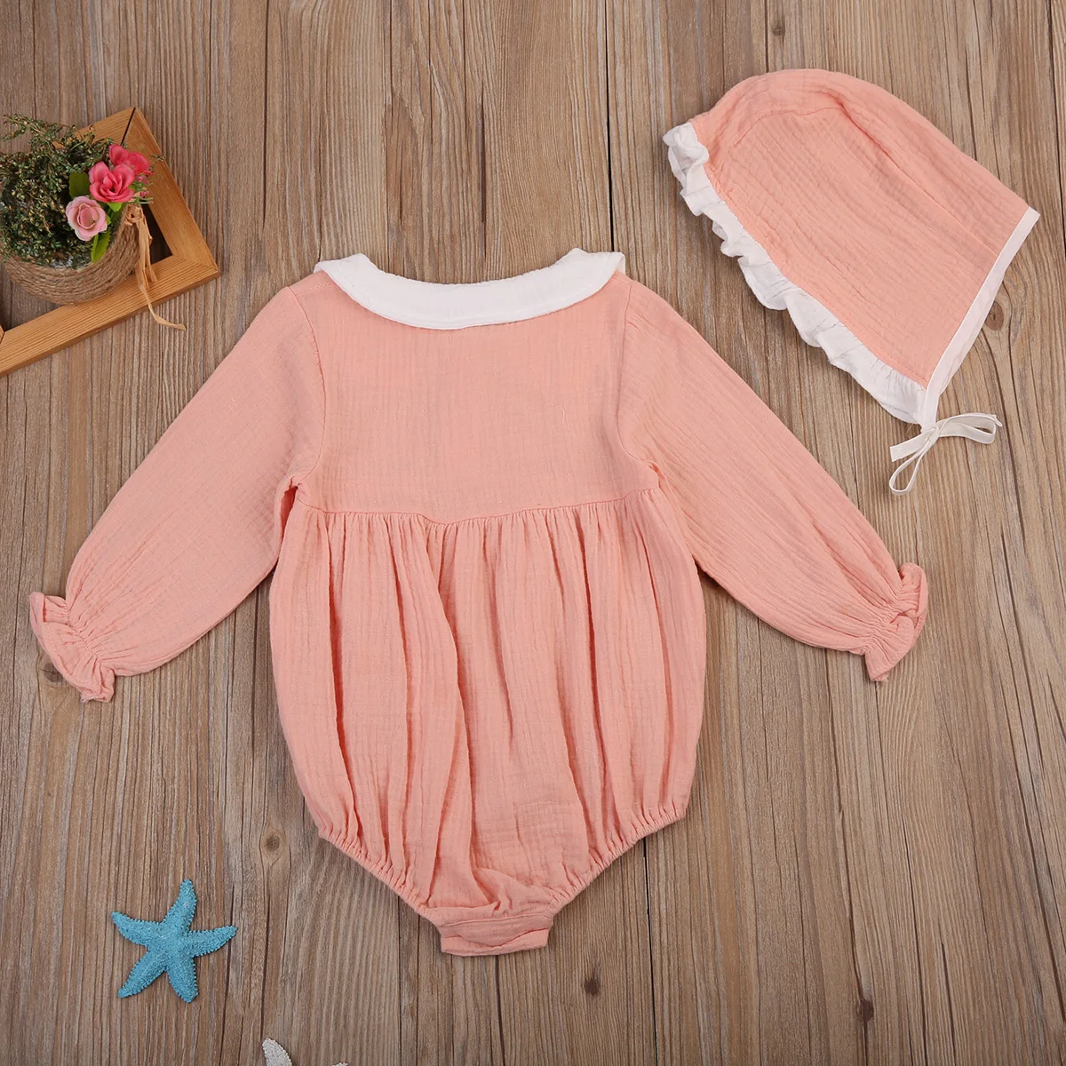 Комплект одежды из 2 предметов для новорожденных милая Одежда маленьких девочек