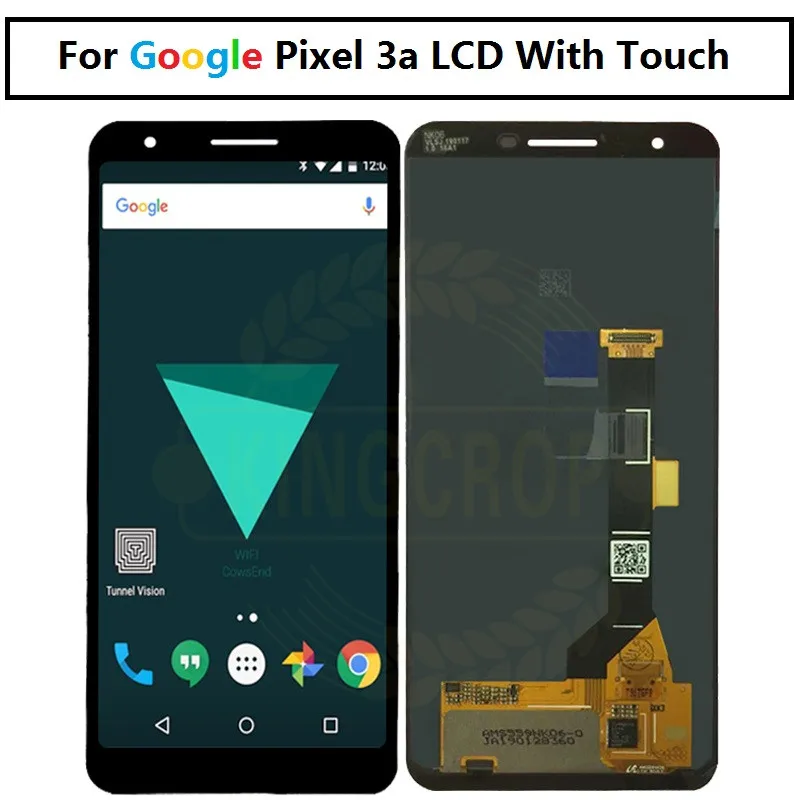 Для Google Pixel 3a ЖК дисплей Экран кодирующий преобразователь сенсорного экрана в