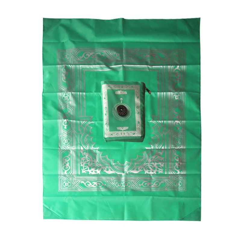 Портативный мусульманский молитвенный коврик одеяло дорожный компас исламское