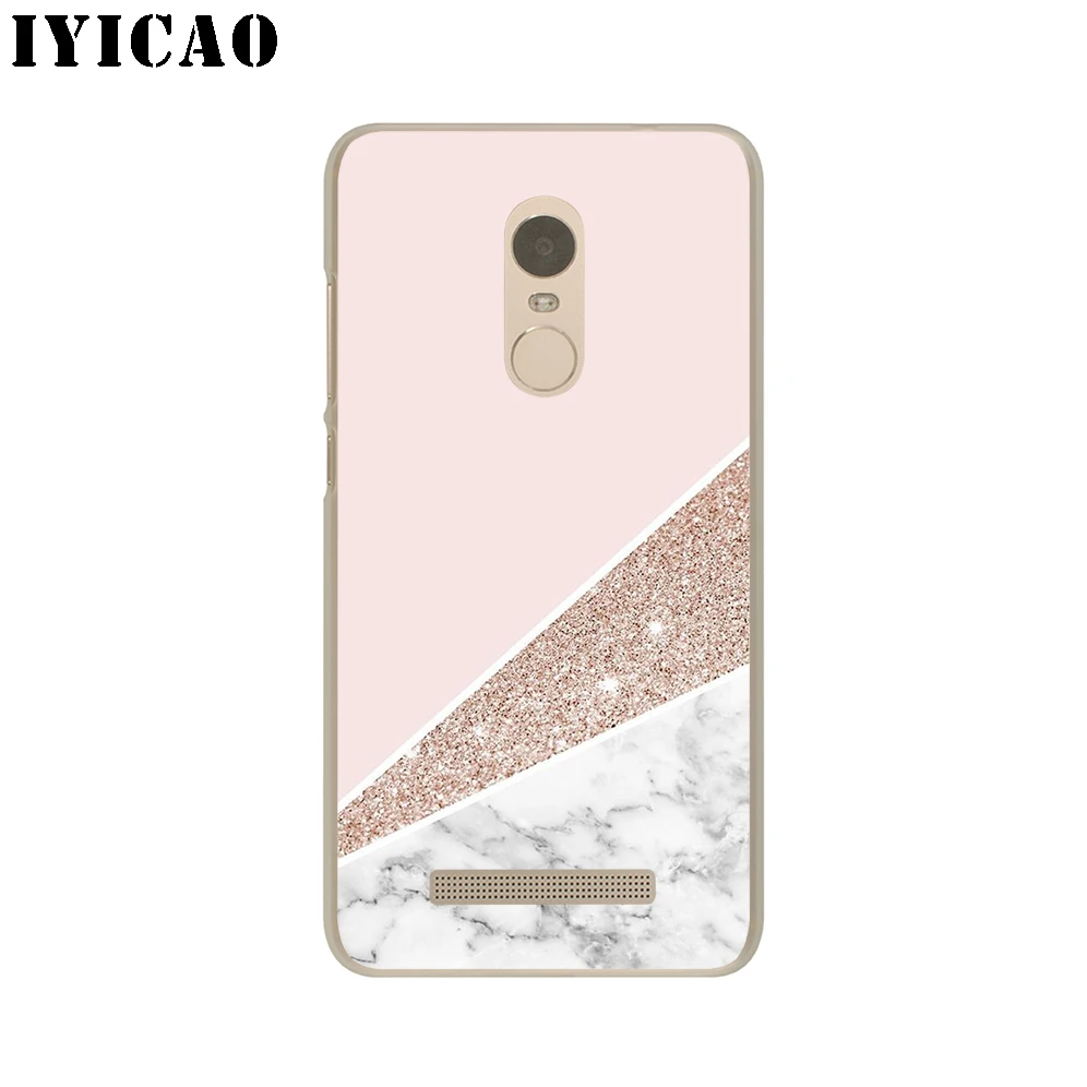 Жесткий чехол IYICAO с геометрическим мрамором для Redmi 8A 6A 4A S2 Note 7 3 4 4X6 5 Pro 5A Prime Plus