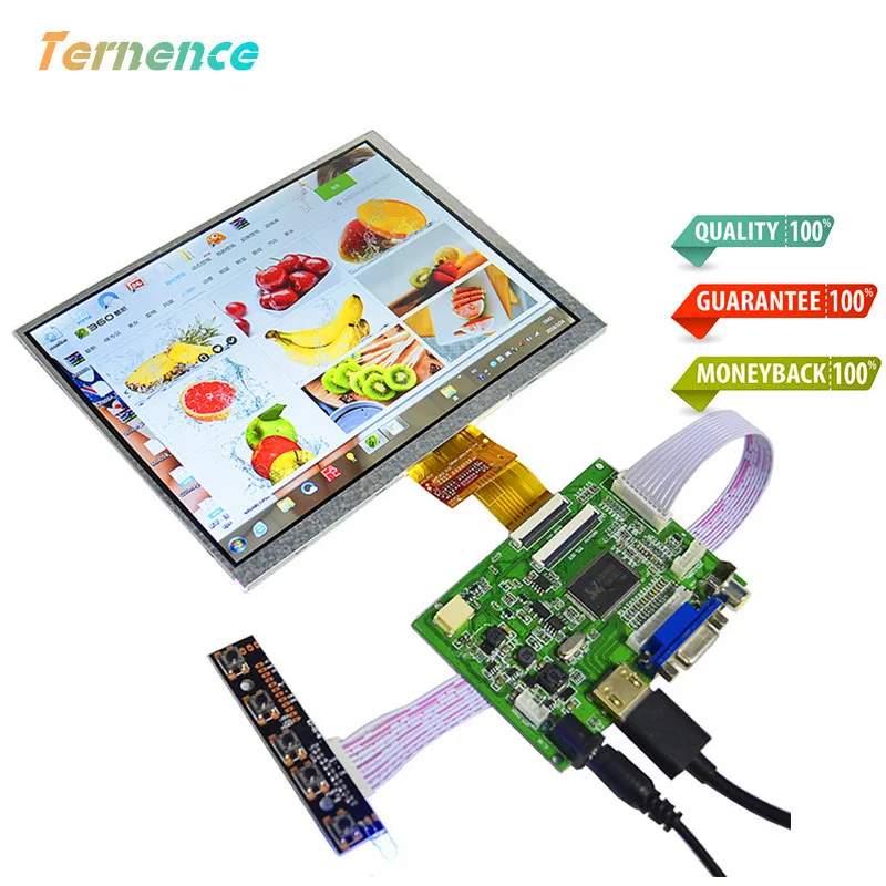 8 дюймовый ЖК дисплей RL080QD01 для Raspberry pie 3 поколения особенность 4:3 1024*768 HD IPS