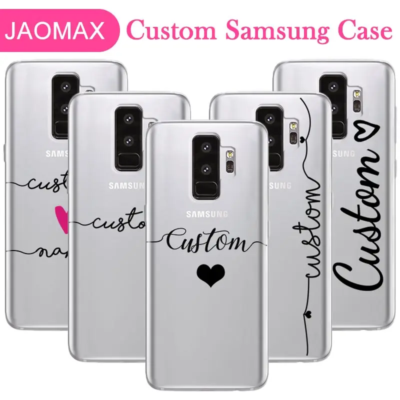 Jaomax персонализированные имя Чехлы для телефона для Samsung Galaxy S8 S9 A5 J5 S7 край A8 мягкий прозрачный силиконовый чехол