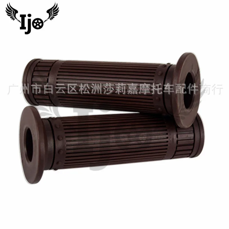 dark brown Ретро мото rbike руль классический moto rcycle руль для Harley softail sportster скутер запчасти Винтаж Кафе racer moto grip - Цвет: dark brown