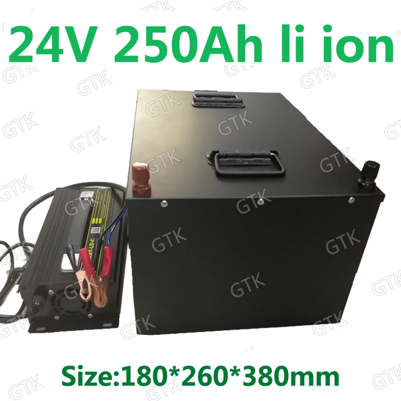 Водонепроницаемая литий ионная батарея GTK 24 В 2400 Ач BMS 7S для инвертора Вт