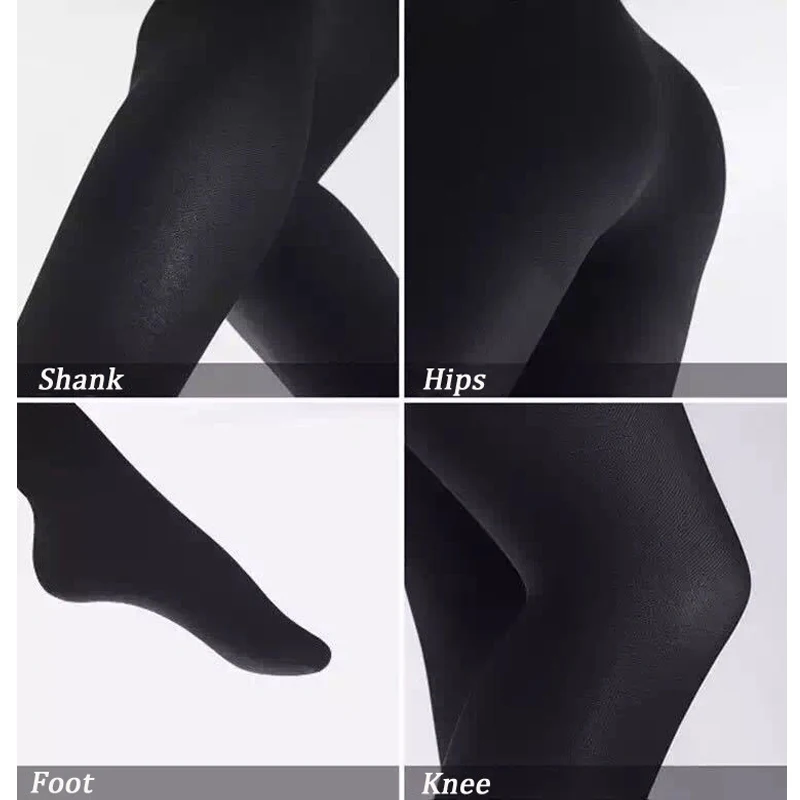 Женские пикантные колготки Let's Slim Stovepipe черные обтягивающие чулки нейлоновые