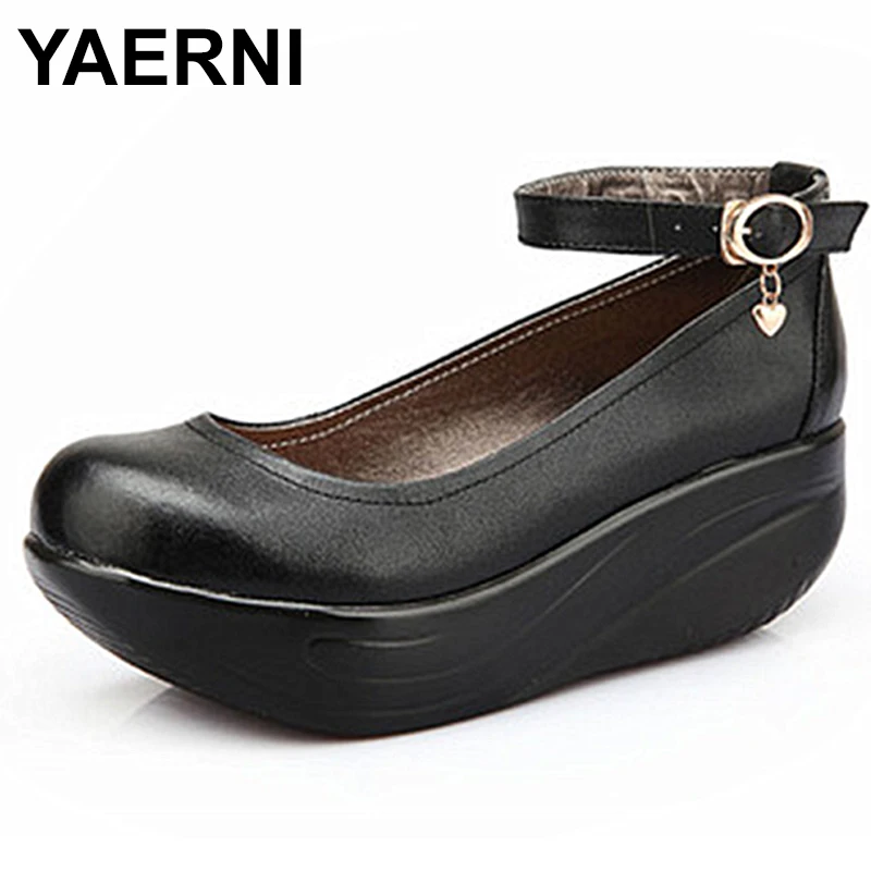 

Женские слитные туфли YAERNILeather, на толстой подошве, размеры 34-43