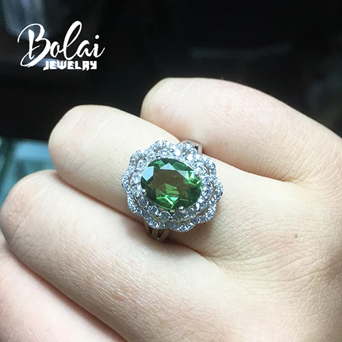 Bolaijewelry, изменение цвета, кольцо из зултанита, 925 пробы, серебряное, с драгоценным камнем, элегантный дизайн, хорошее ювелирное изделие для женщин, повседневная одежда - Цвет камня: diaspore