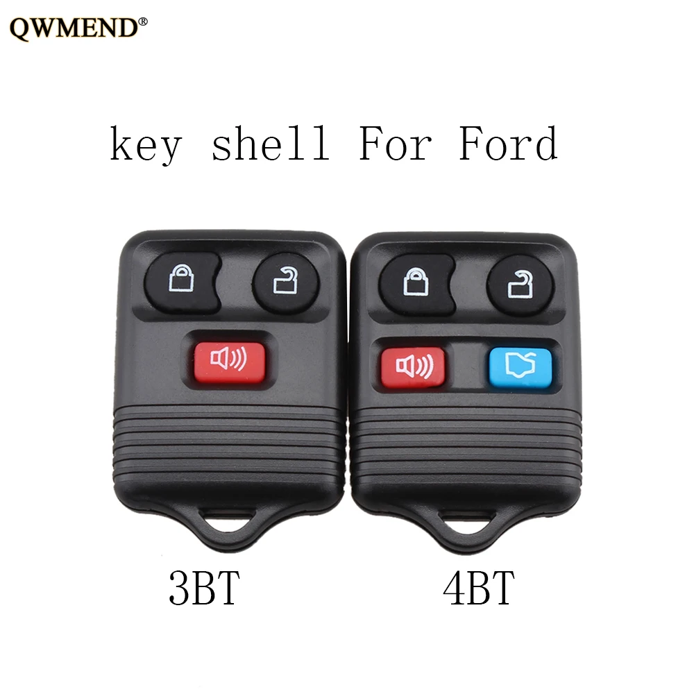 Корпус автомобильного ключа дистанционного управления QWMEND 3 4 кнопки Fob для FORD