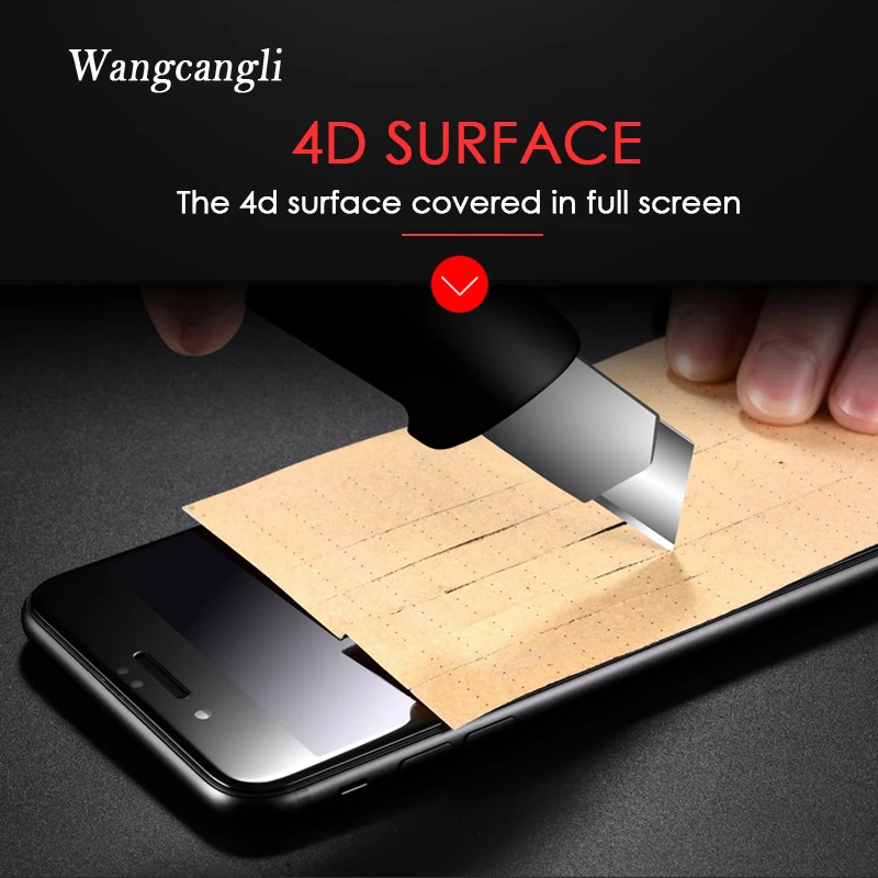 Wangcangli 4D защита экрана с закругленными изогнутыми краями закаленное Полное